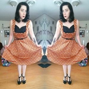 Ophelia Egyptian Cat Swing Dress